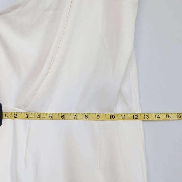 IRO Marine Draped One-shoulder Tulip Skirt Dress Pleated Cream (IRO 34 = US 2) - Picture 11 of 12